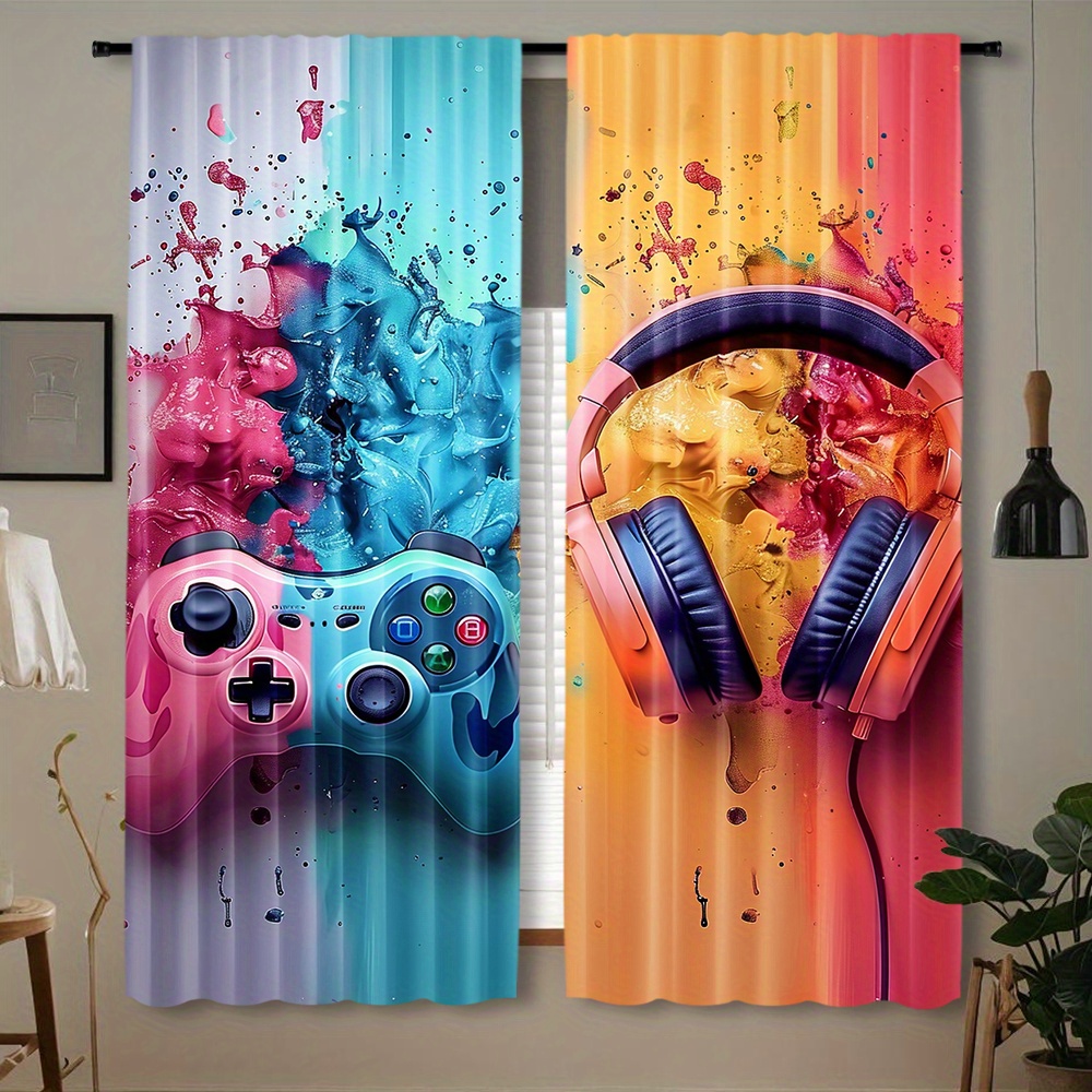 Esports Gaming Youtube - Cortinas con Diseño de Control de