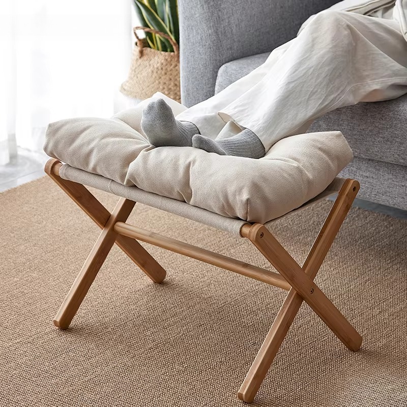 Footrest Under Desk - Taburete reposapiés ajustable con cojín suave,