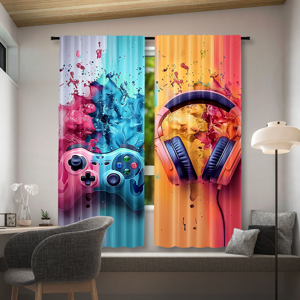 Cortinas con Diseño de Control - Esports Gaming Youtube reseña y precio