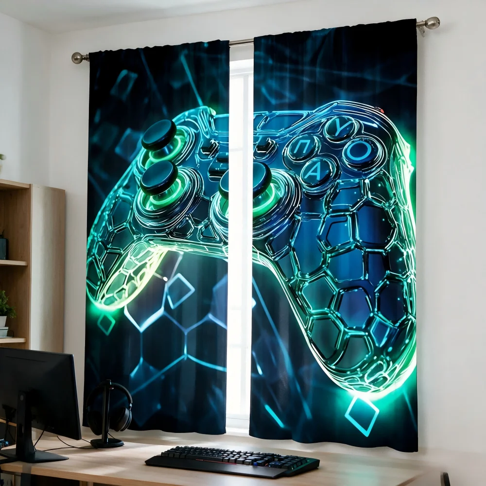 2 Cortinas con Estampado Digit - Esports Gaming Youtube reseña y precio