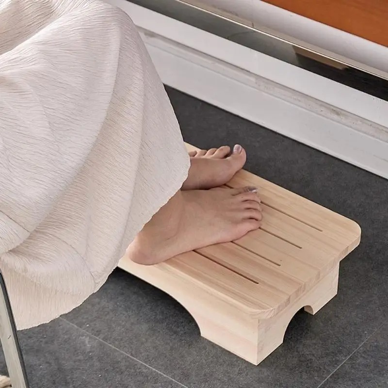 Taburete de madera con reposap - Footrest Under Desk reseña y precio