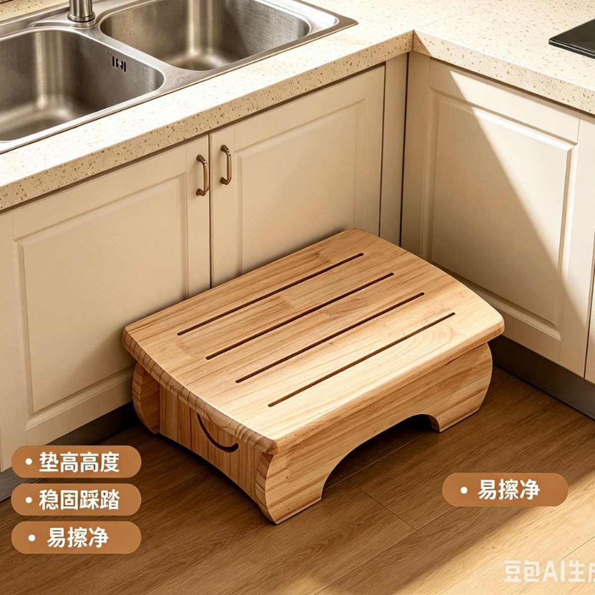 Taburete de madera con reposap - Footrest Under Desk reseña y precio