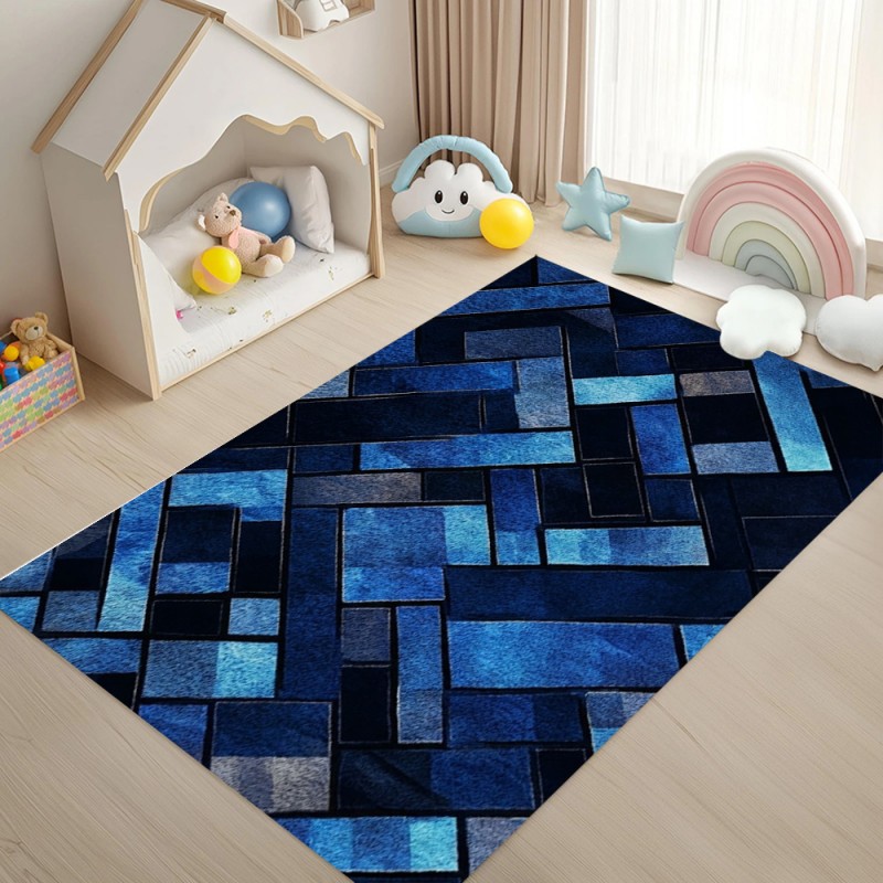 Alfombra Geométrica Azul Nórdi - Esports Gaming Room reseña y precio
